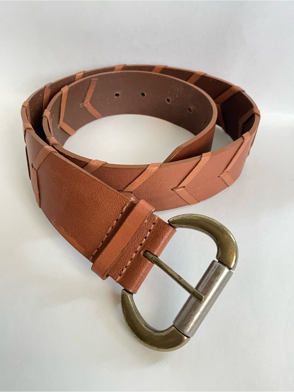 Vintage brown leather belt